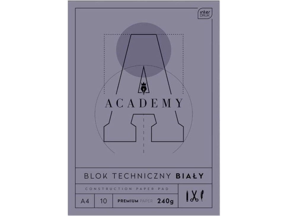 Teknisk blok A4/10K Academy (10 stk)