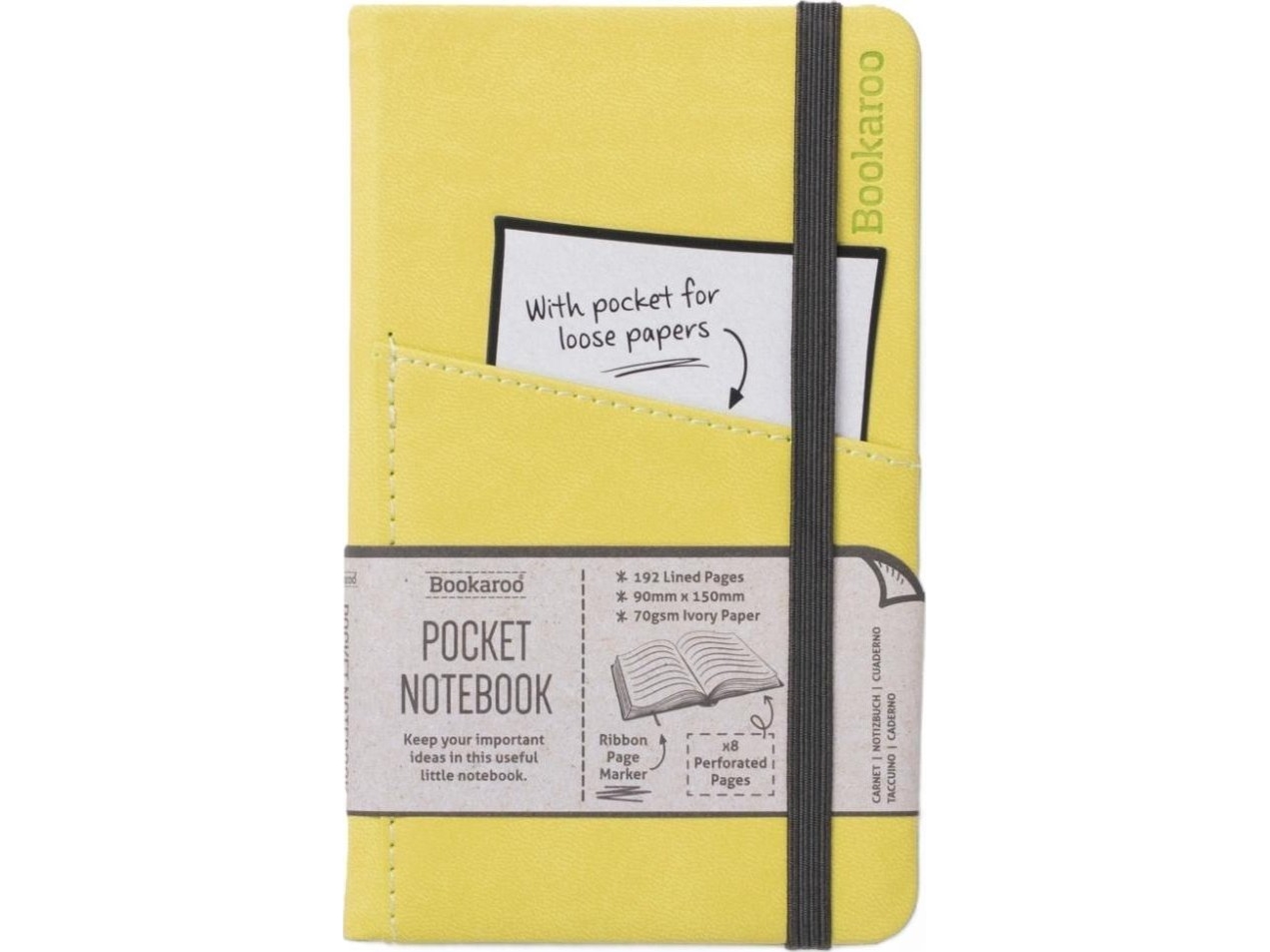 Bookaroo Notatnik Journal Pocket A6 - Limonkowy
