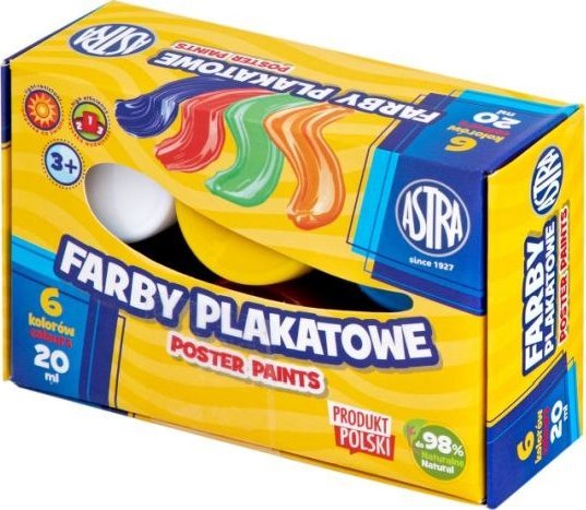 Astra Postermalfarben 6 Farben X 20 Ml Standard Box