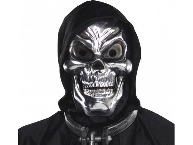 AMSCAN Sølv kraniemaske - 1 stk. universal