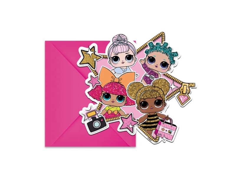 LOL surprice glitterati invitationer