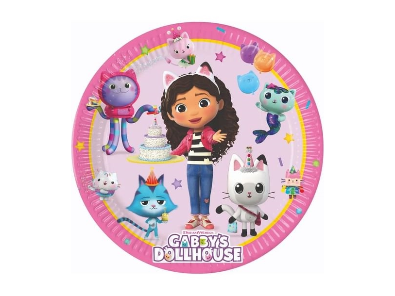 Gabbys Dukkehus paptallerkner, 23 cm | N - A | GameStuff