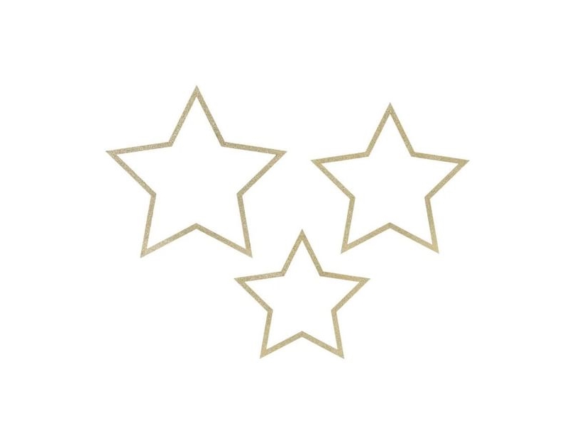 Trästjärnor med guldglitter | N - A | GameStuff