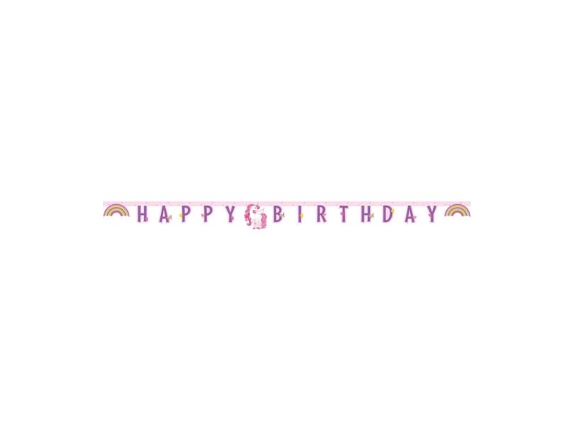 Regnbue Enhjøring Banner Happy Birthday