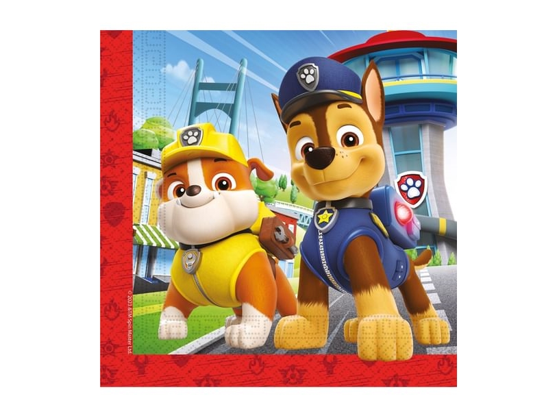 Paw Patrol servetter i papper 33x33 cm 20 st | Bordssättning - Textil för bordet - Servetter | GameStuff