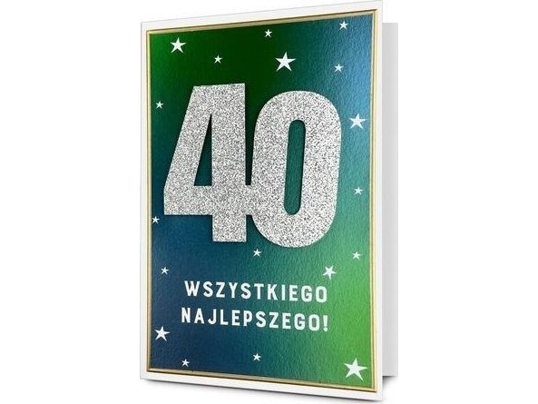 B6 Birthday 40-kort