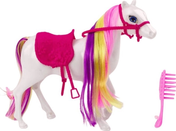 Pferd Mit Regenbogenmähne Und Kamm Mix