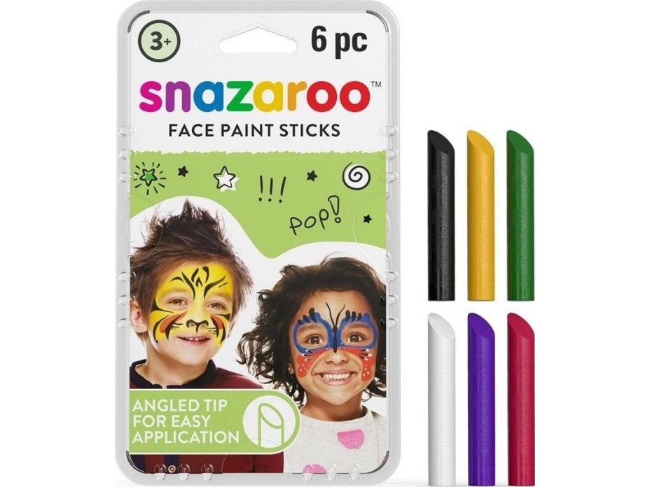 Farveblyanter til ansigtsmaling 6 stk