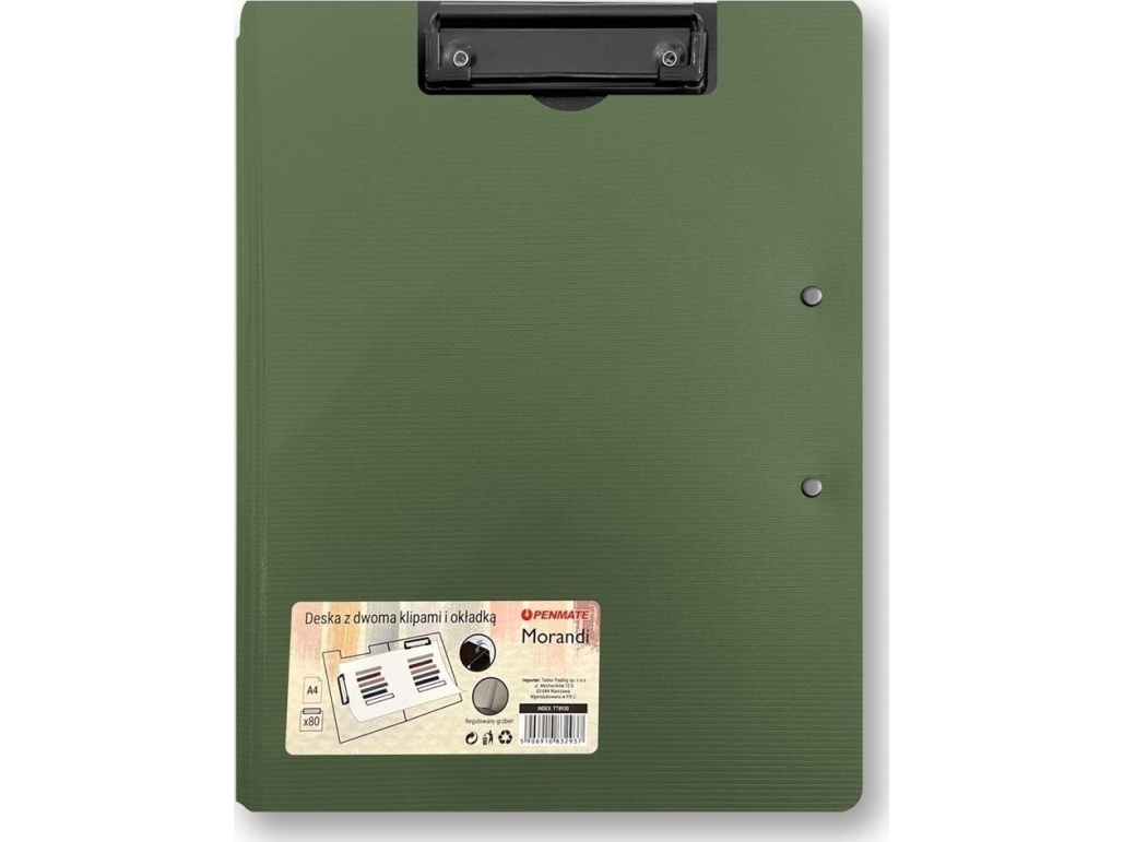 Tavla med två klämmor och omslag A4/A3 grön | Arkivering - Arkiv box/mappar - Urklippblock | GameStuff