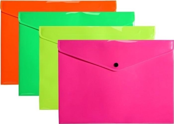 A4 PP-kuvertmapp neon (10 st.) | Arkivering - Arkiv box/mappar - PP Box mappar | GameStuff