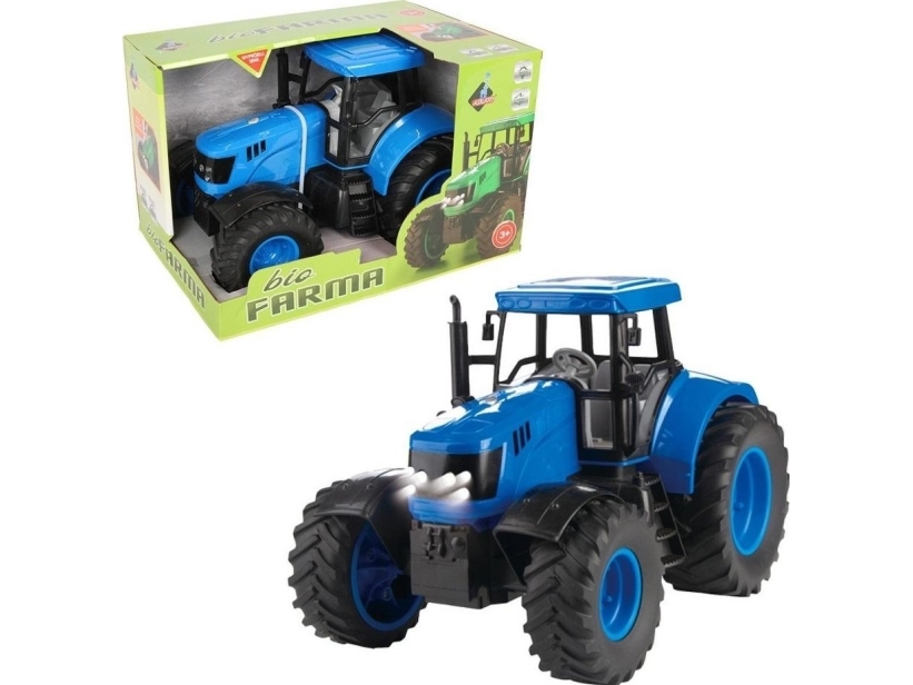 Stor traktor blå