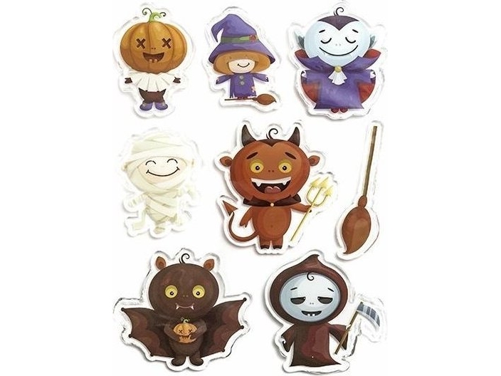 Halloween-Gel-Aufkleber 8 Stk