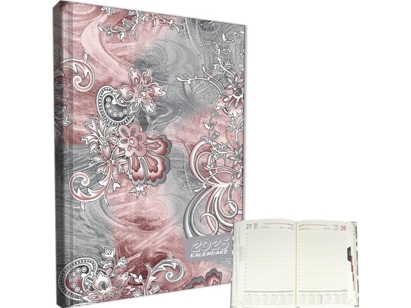 Kalender 2025 A5 Daglig Sb/nd Separat Paisley