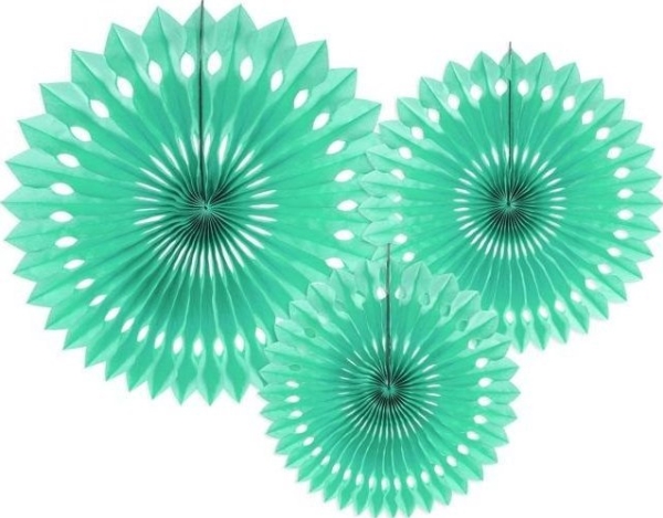 Dekorative Rosetten Mint 20-30Cm