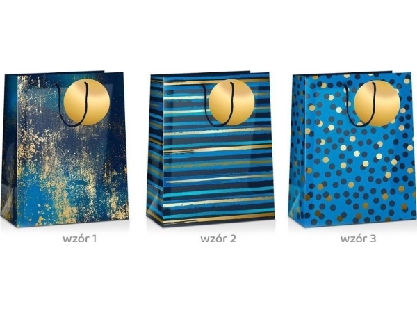 Geschenktüte Grand Deep Blue 32X26x10 Cm Mix