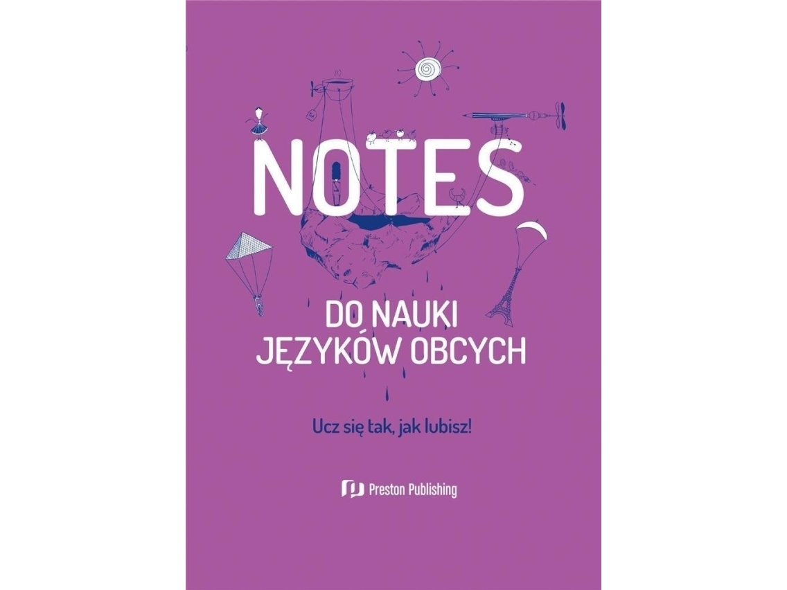 Preston Publishing notesbog til fremmedsprog lilla