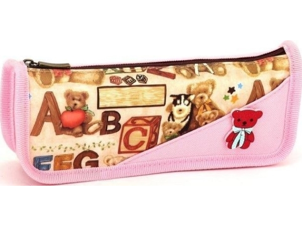 Kleines Tuba-Federmäppchen Teddybären Buchstaben