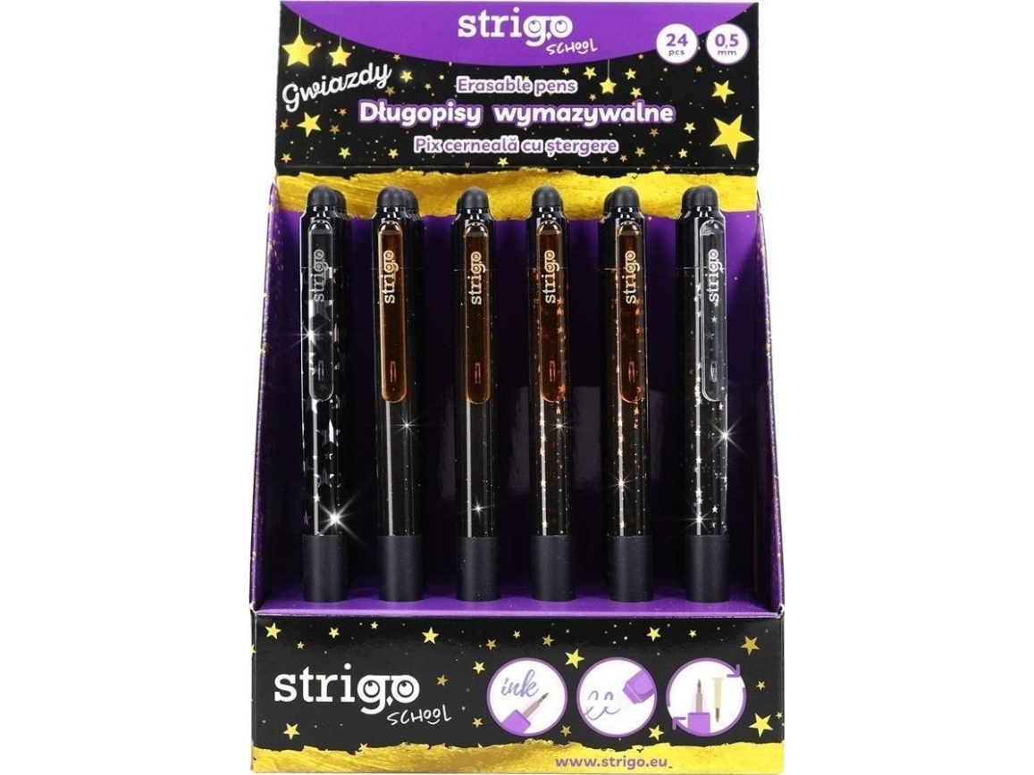 Viskbar Kuglepen Stars (24 Stk.) Blå Strigo