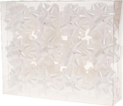 Keskikokoinen ruusuke matta 8cm valkoinen (36kpl) ROZETTE ROZETTE