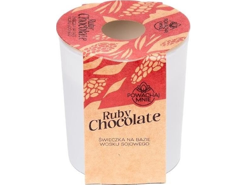 Scent Me Ruby Chocolate Sojakerze Weiß