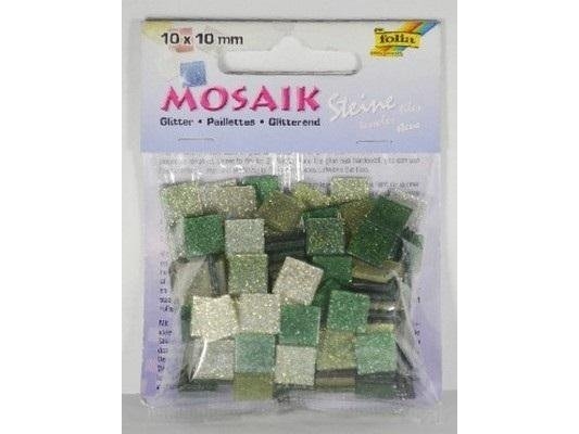 Mosaikkiesel Glitter 10X10mm Grün