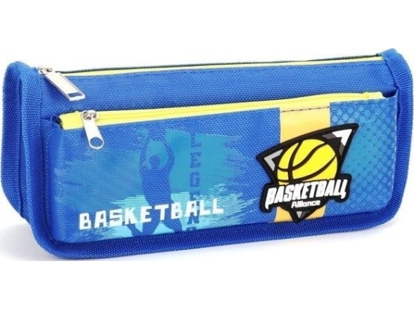 Federtasche Groß Basketball Blau