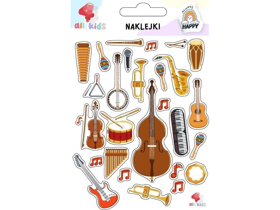 Klistermærker til børn Musikinstrumenter