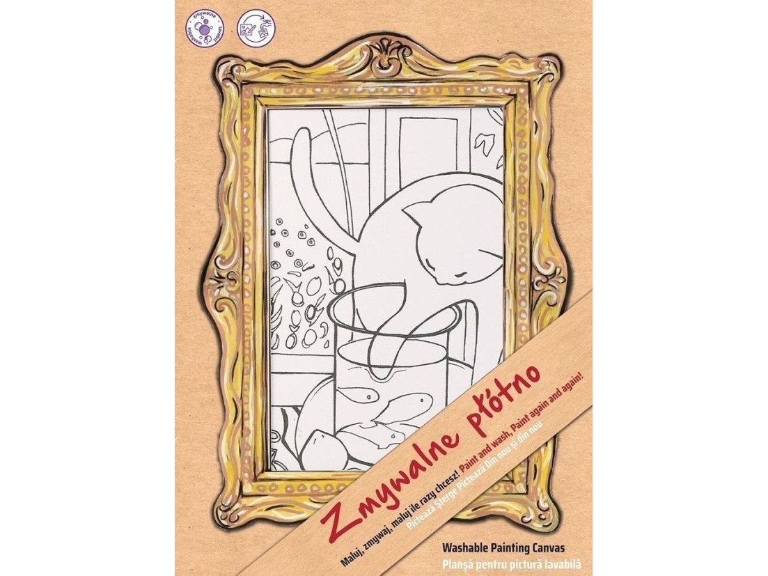 Vit lekmatta med röd fisk Funny Mat STRIGO | Leksaker - För dom minsta - Aktivitetsfilt | GameStuff