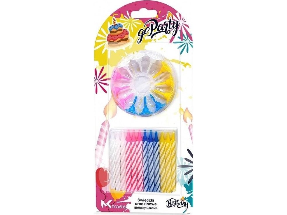 GoDan spiral fødselsdagslys 6,5 cm 24 stk