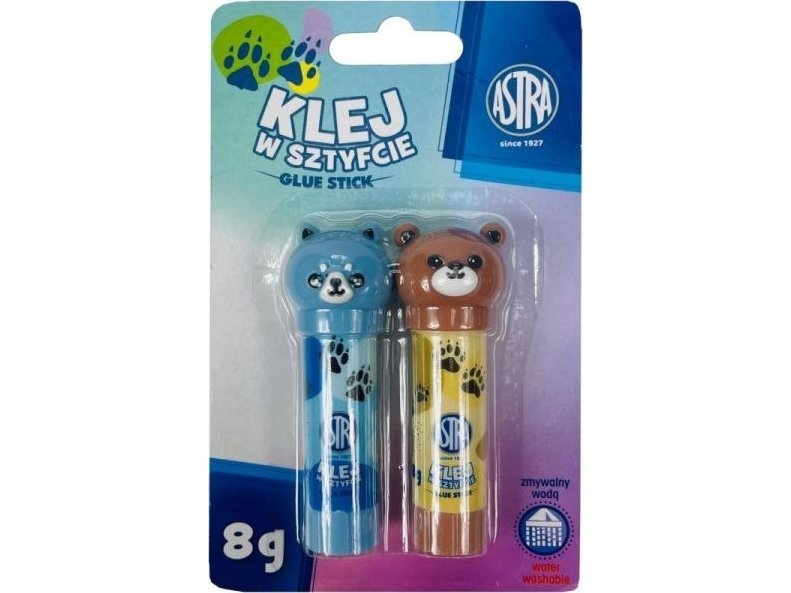 Klebestift Astra Animals ,8G - 2 Stück Blister, Pva Asprom