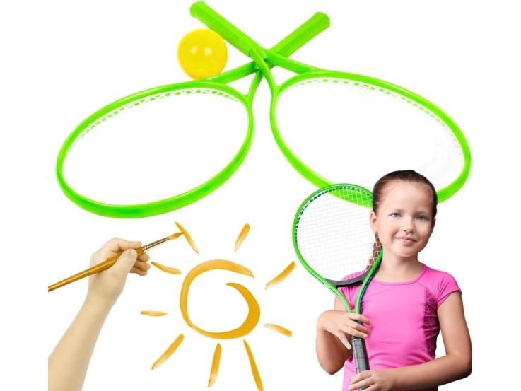 BADMINTON TENIS Technok för barn BADMINTON RACKETS BOLL | Leksaker - Spel - Trädgårdsspel | GameStuff