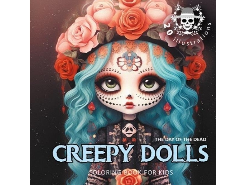 Malbuch 160X160 Gruselige Puppen Spooky Dolls