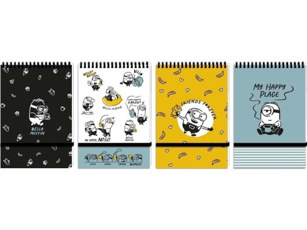 Taschenmappe A6/96K Kariert Minions (10 Exemplare)