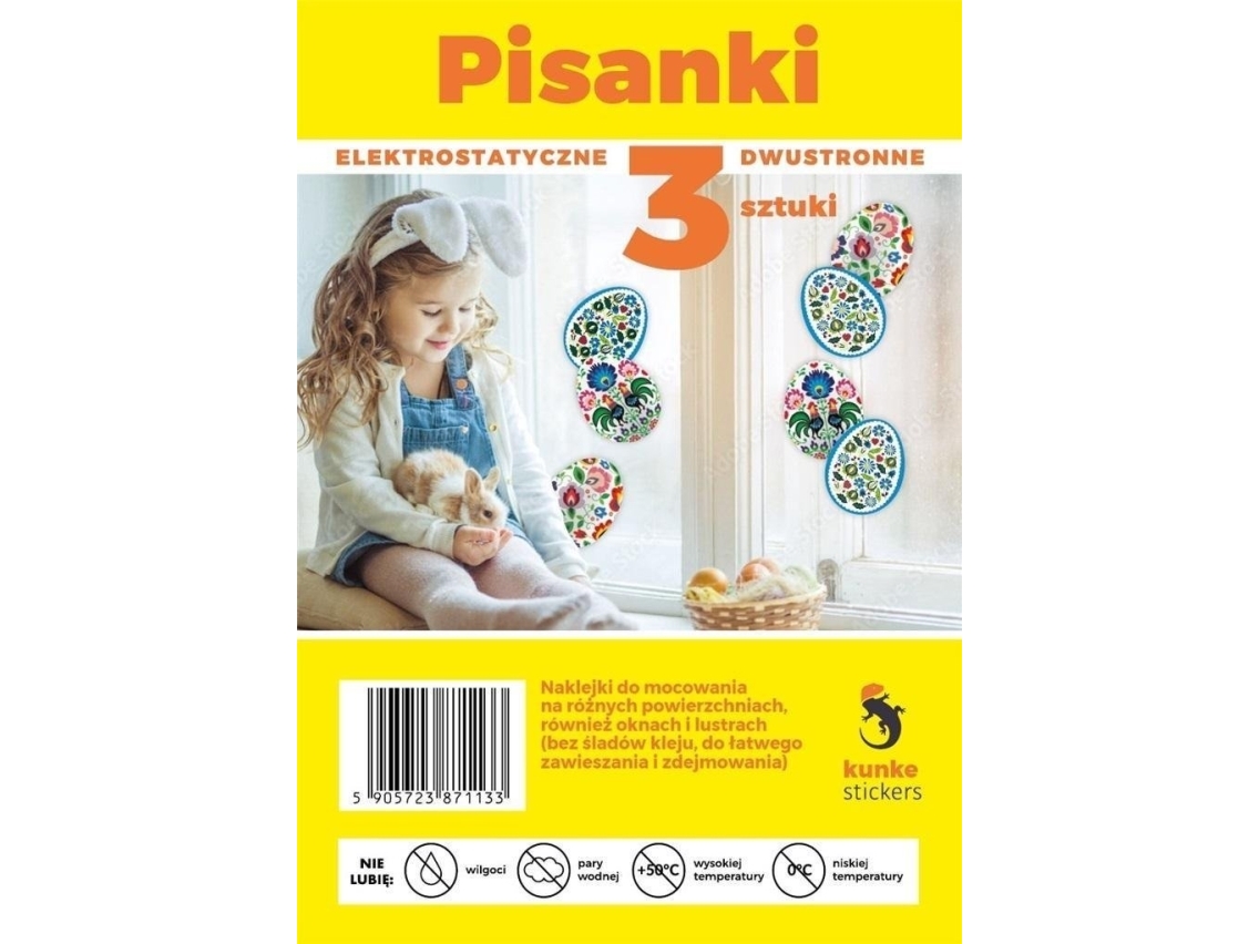 Ostern Aufkleber Ostereier 3Pcs