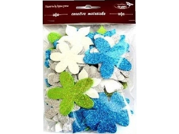 Glitzerblumen 60 Stk