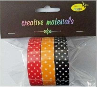 Stofbånd med prikker 3 stk