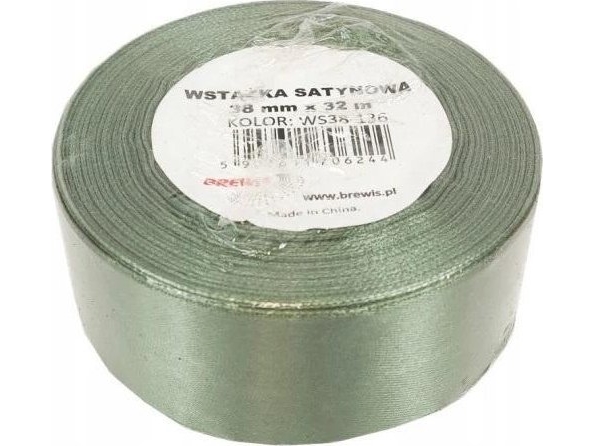 Satin khaki band 38 mm x 32 m | Papper & Emballage - Taggar - Manuell färgad | GameStuff
