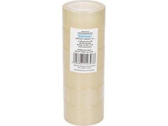 Selvklæbende tape 24mmx27,5m 6stk
