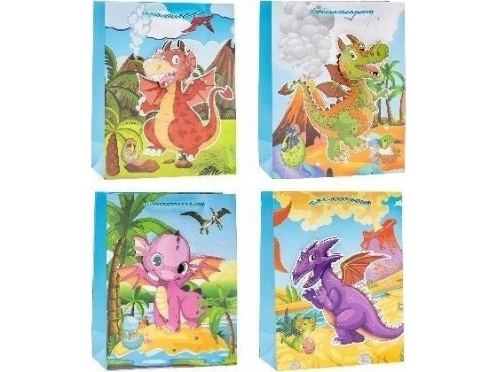 Torebka Pop-Up 3D Smok 26x32x10cm mix ROZETTE