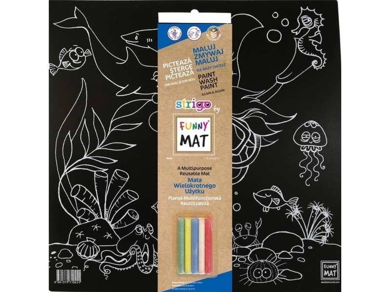 Schwarze Matte + Kreide Ocean Funny Matte Strigo