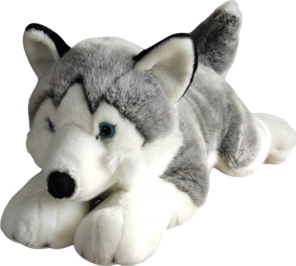 Dubi Husky Husky Hund Maskottchen Liegend Großer Plüsch 62Cm Weicher Teddybär Umarmungen