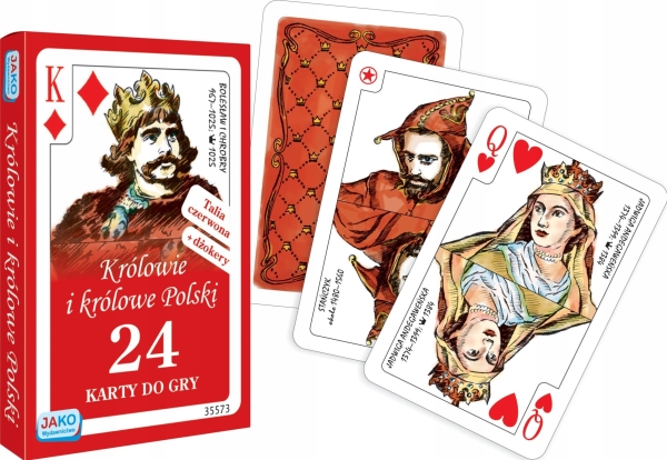 Verlag Als Karten 24 Blätter, Könige Und Königinnen Von Polen, Rotes Deck