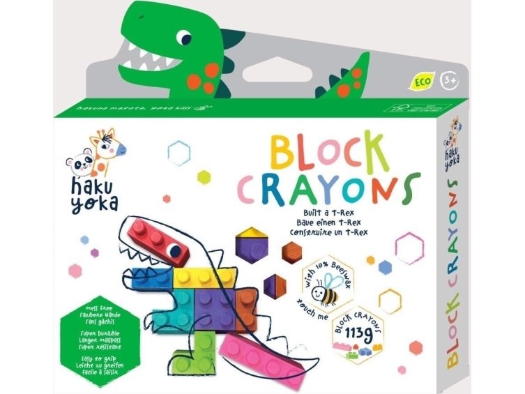 Krickblockar - T-Rex | Skola & Hobby - Solida färger - Färgkritonger för skolanvändning | GameStuff