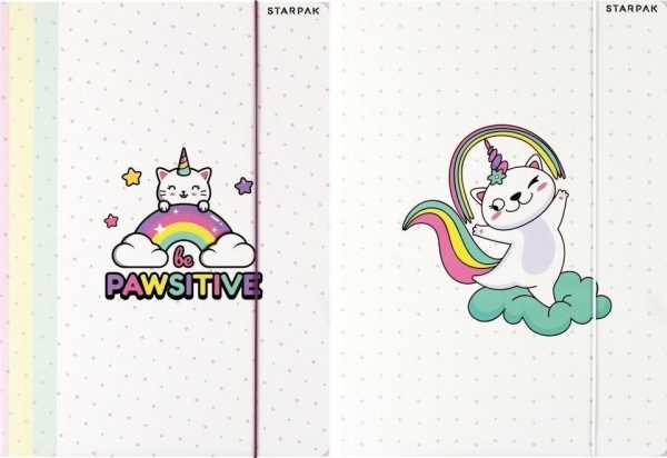 A4 Catcorn viskelædermappe