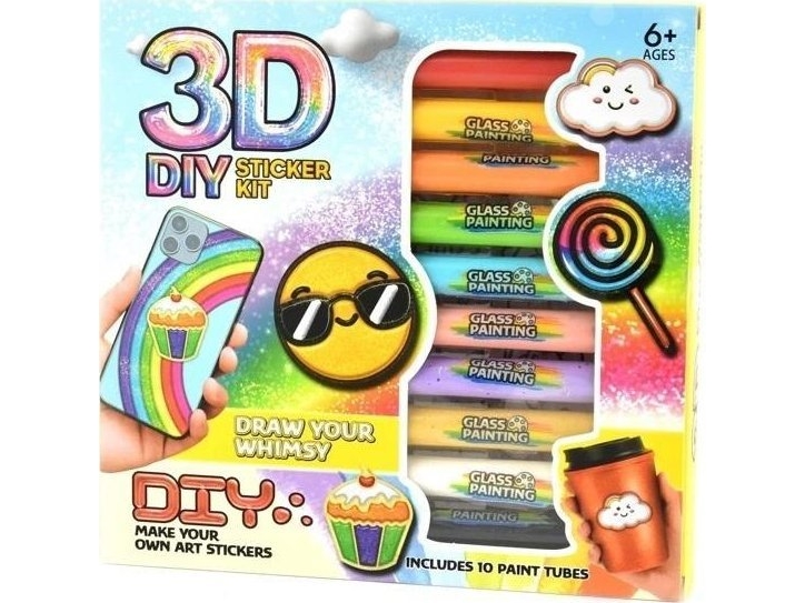 3D malingsmarkører - 10 farger + sjablonger