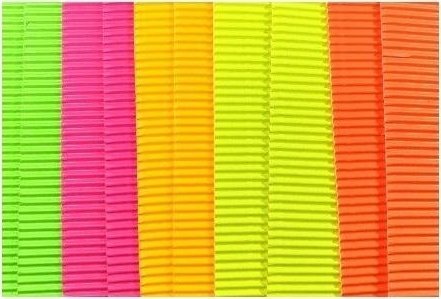 Bambino bølgepap farverig fluo 25x35 cm 10 ark