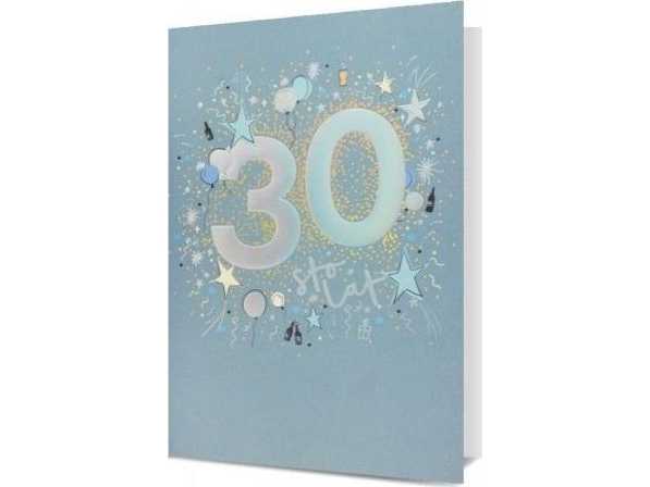 B6 fødselsdagskort 30th