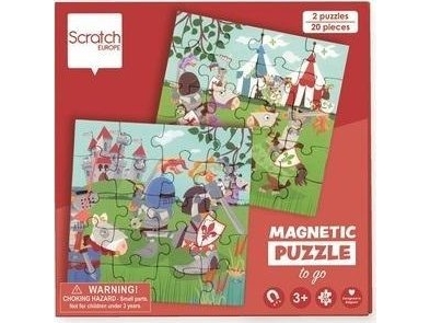 Magnetiske Puslespil 20X2 + Bog Knights