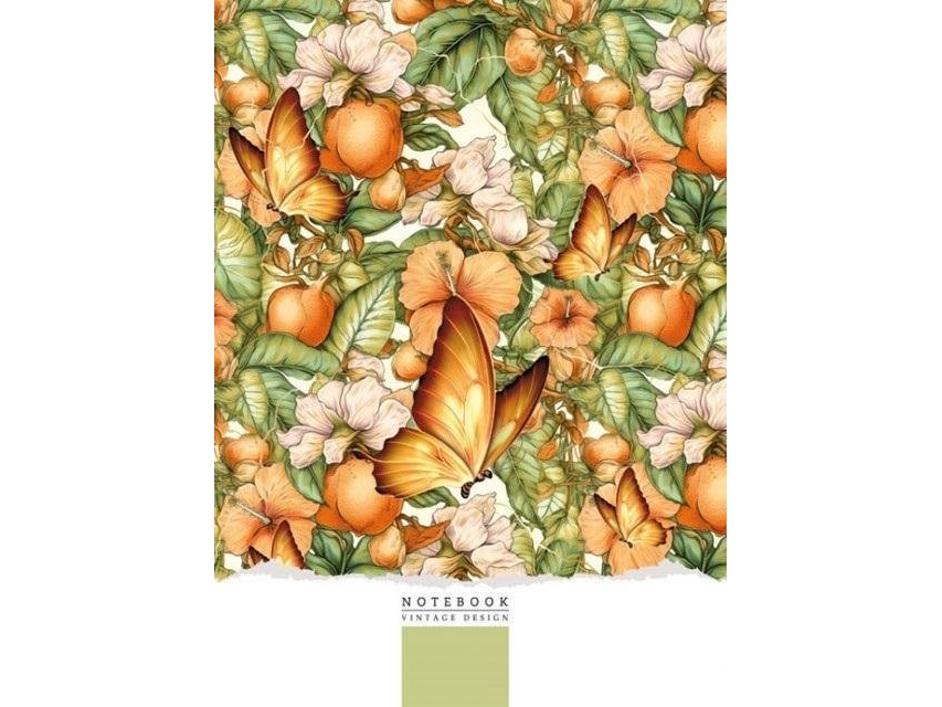 Notebook 145X197/64K Line Butterflies Fresh