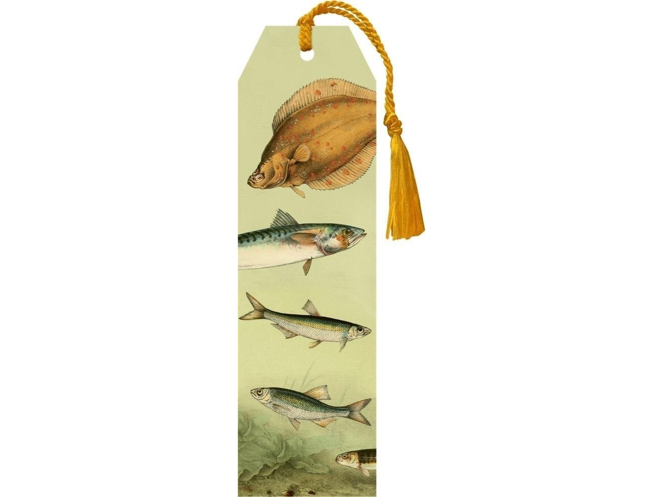 Bookmark 129 with ribbon Nordic fish